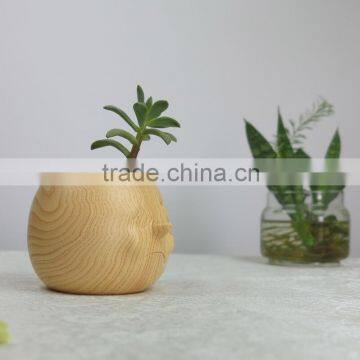 Design Cute Garden Decoration Small Wooden Resin Flower Pot Fence