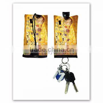 Klimt oil painting photo printing bag key case customized sublimation printing