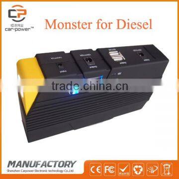 Powerful mini auto jump starter lipo car battery for diesel vehicle