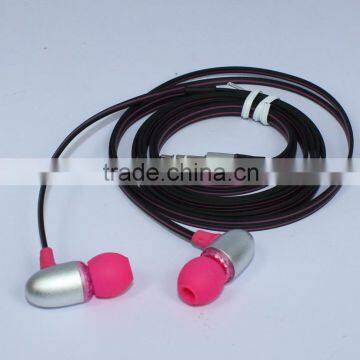 metallic in ear earbuds super bass wired earphones metal cool with custom logo