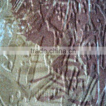 for auto cushion not fading natualy embossed velboa composite fabric