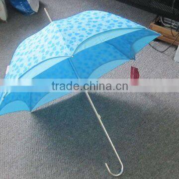 Cheap blue personal sun umbrella with long handle