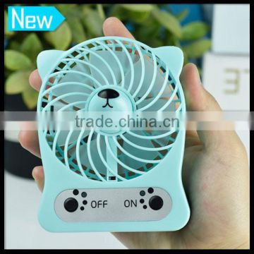 Summer Working By Mirror Portable Battery Mini Operated Fan