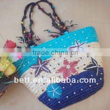 fashion fabric straw bag