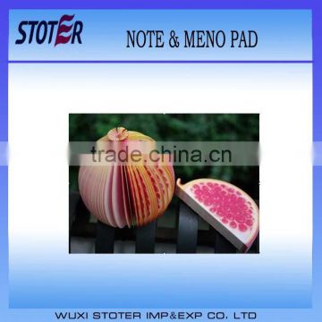 2014 HOT sale 3D fruit sticky note pomegranate sticky note & memo pad