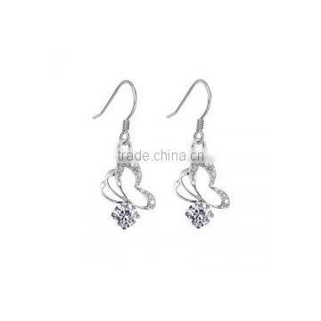 Latin America Style Alloy Crystal Butterfly Dangle Earring For Women