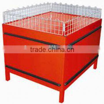 High Quality 1100*900*900mm RH-PT008 Promotion Table promotion stand with wire mesh cover guardrails