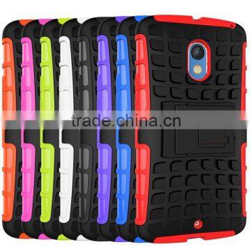 2015 New design Shockproof dual layer cell phone cover case for motorola moto x play made in china