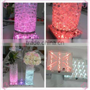 2015 new table centerpieces 4 inch square rechargeable battery operated event lights