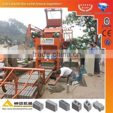 PLC Conctrol QTJ4-18 Fully Automatic Concrete Vibration Block Machine