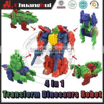 4 In 1 Building Blocks Transform Dinosaur Toys Robot