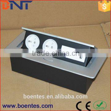 Europe Popular Desktop Power Pop Up Socket With French/EU/UK Outlet for Conference Furniture photo-4