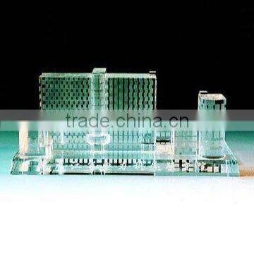 2016 High quality crystal glass building model