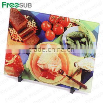 Wholesale blank custom L390*H285*W4mm cutting board sublimation toughened glass frames picture