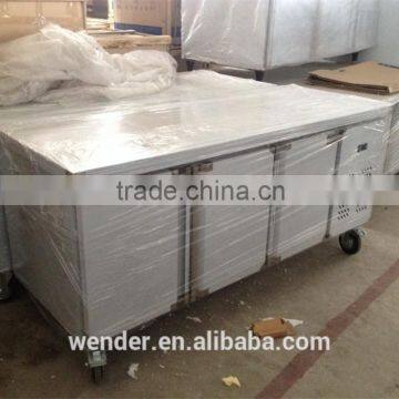 450L Stainless Steel commercial 3 doors worktop refrigerator