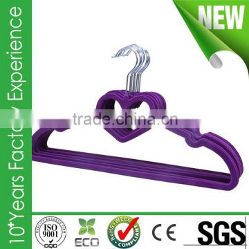 Wholesale Plastic Non Slip Velvet Flocked Clothes Hangers