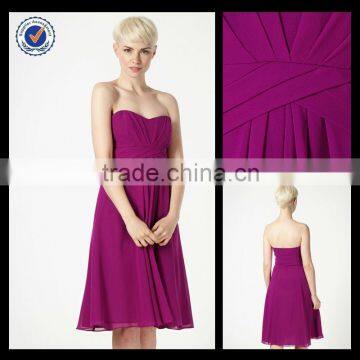 High Quality Chiffon Fuchsia Bridesmaid Dress Patterns 2014 bm00051