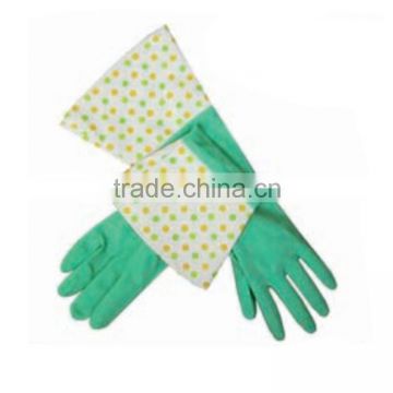 whole sale breathable long cuffs latex kitchen gloves