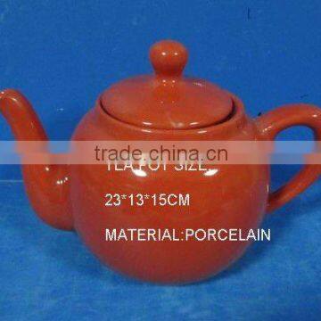 Stock white porcelain plate color tea pot PAFS6069