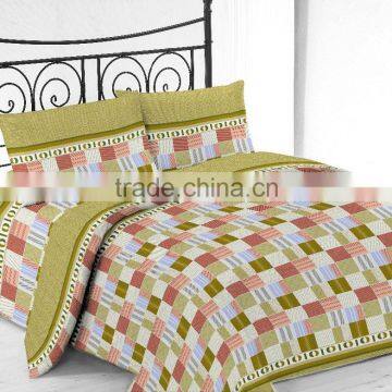 Microfiber Printed Bed Sheet Set For Living Room Manmade Customized Design