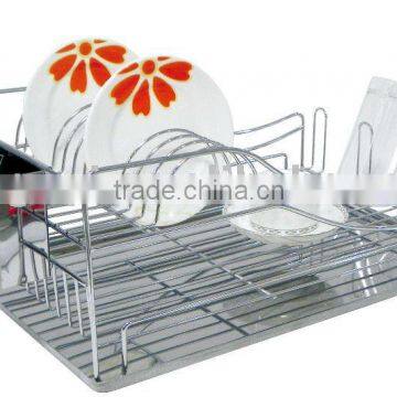 multifunctional metal wire dish rack with cutlery holder