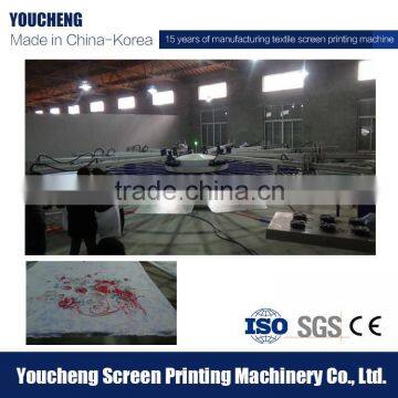 Korea Tech automatic oval 16 color cotton fabric screen printing machines for sale