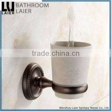 European Style Zinc Alloy Antique Copper Finishing Bathroom Sanitary Items Wall Mounted Tumbler Holder