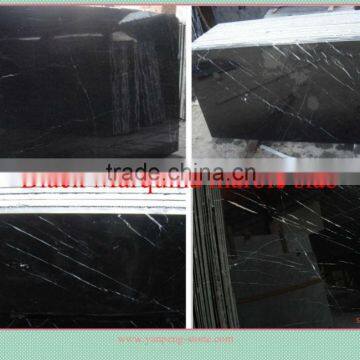 Black Marquina marble slab