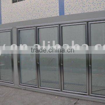 Glass-door walk-in cold room for supermarket & store