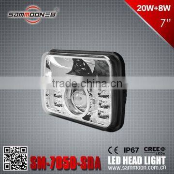 7 Inch Round LED Head Light Work Light with cree chip fog light