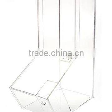 Cina 4 Gallon Acrylic Display Bin w/ Sign Holder - Clear