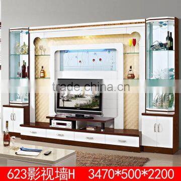 Wooden furniture tv wall bracket with security lock