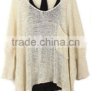 16JWB05 100%bamboo rayon woman summer loose sweater