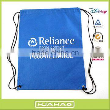 advertising supermarket promotional non woven drawstring bag