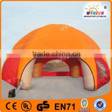 EN15649 Oxford and PVC 8m diameter 6 pillars stable inflatable canopy tent