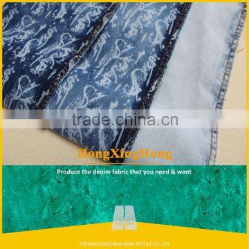 ST-8030N China goods wholesale printed flowers denim fabrics