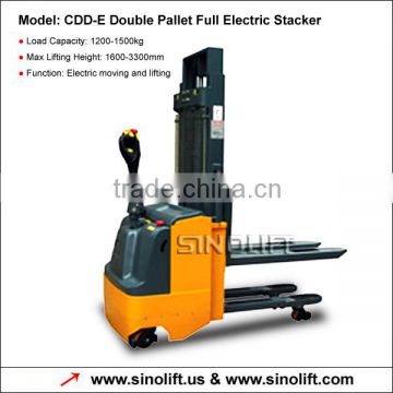 CDD-E Double Pallet Full Electric Stacker