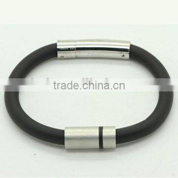 Brush with black oil 10*20mm personalized rubber bracelet