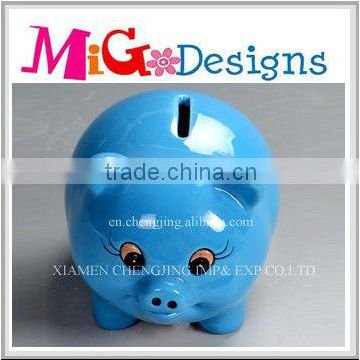 Gift Art Decor Hand Painted Ceramic Money Pig Bank