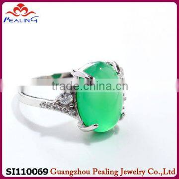 2014 fashion wholesale chrysoprase silver 925 new model ring