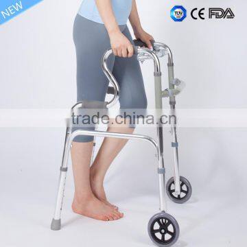 Aluminum Foldable Exercise Walker Rollator,recovery Walker for Elderly photo-5