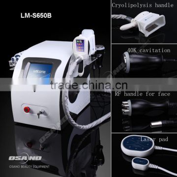 Most Effective frozen beauty equipment machine LM-S650B with cavitation and RF CE approval/lipo laser