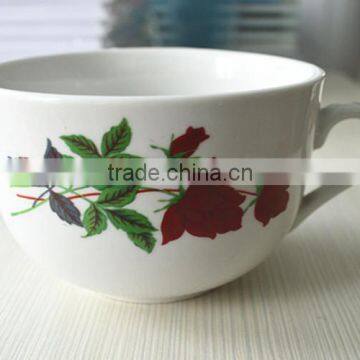 ceramic bowl with handle