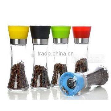 Waisted Tall Glass Material and Eco-Friendly Feature salt pepper glass bottle spice set 16S079F