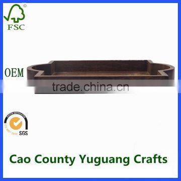 Hand Painted Wood Tray Antique Carved Wood Serving Tray