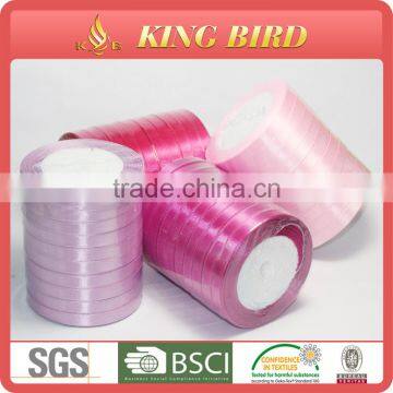 China supplier 100% polyester embroidery ribbon print satin