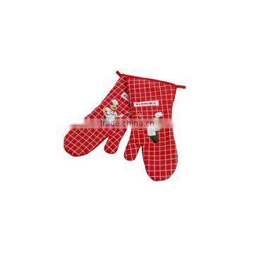 On Sales 2pcs Kitchen Set With Silk Screen Printing Cotton Pot Holder and Oven Mitt photo-3