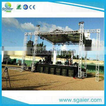 2017 truss stage lighting truss 290mm roof truss with PA tower