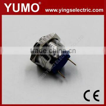 Hot Sale JS16H ROHS 16mm High Round IP65 Momentary Pin Terminal 2A/36VDC Push Button Switch Push Button Switch Protective Cover photo-2