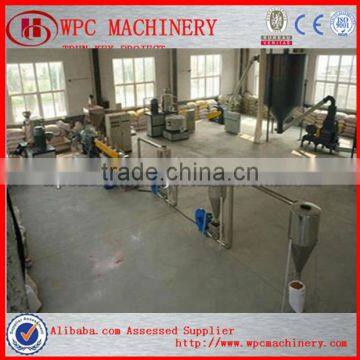 recycled plastic granulating machine wood plastic granules production line